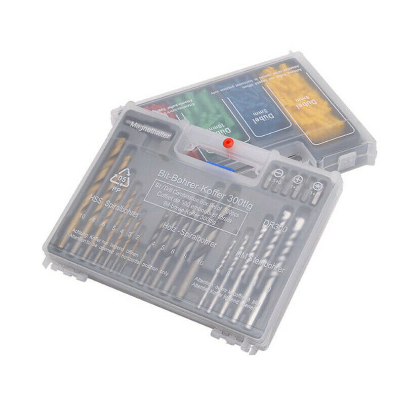 300pcs Woodworking Twist Drill Three-Point Woodworking Drill High Carb QJA