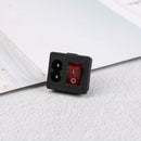 Pow cord inlet socket receptacle with ON-OFF red light rocker switch 250V 10AJR
