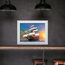 5D DIY Full Drill Diamond Painting Sailboat Cross Stitch Embroidery Craft