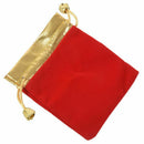 5X(Exquisite Velvet Small Drawstring Pouches Wedding Gift Bags,Red and Gol K6T9)