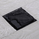 100X100 Shower Drain Black Bathroom Floor Drain Tile Insert Bathroom Access
