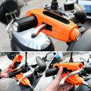 Motorcycle Brake Throttle Grip Scooter Handlebar Anti Theft Locks (Orange)