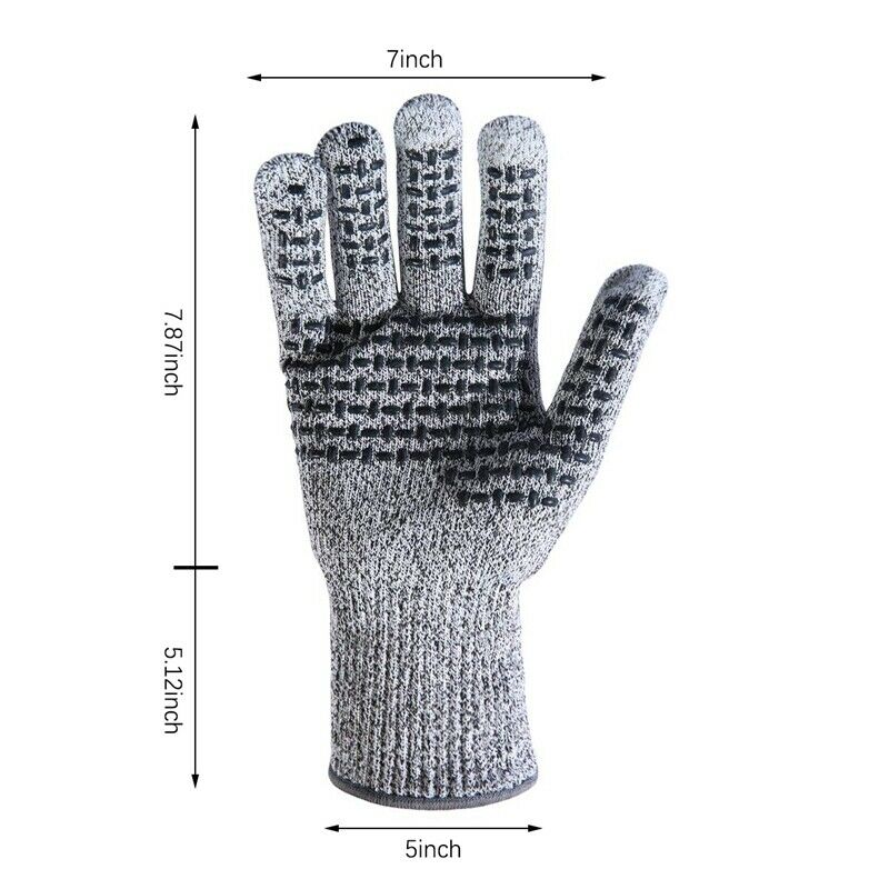 1X(Cut Resistant Gloves - Press Screen Fingers - Level 5 Protection Work Gl