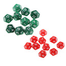 20 Pieces Acrylic Gem Polyhedral Dice Set Colored 12-Sided Game Dice Set 1cm