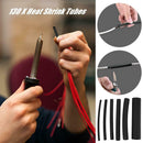 130pcs Set Polyolefin Assorted Heat Shrink Tube Insulated Tubing Set Black