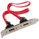 Computer Case Baffle 2 Port SATA to 2 ESATA External PCI Slot Cable Bracket
