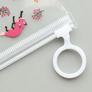 2X(3 Pcs Mysterious Small Flowers Animals Pvc Waterproof Pencil Cases Stati