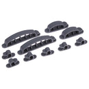 10Pcs Cable Cord Wire Line Organizer Plastic Clips Ties Fixer Holder Gray