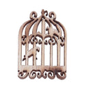 50pcs Wood Chips Bird Cage Shape DIY Pendant Home Wall Album Decoration