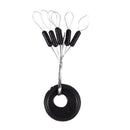 10Pcs 6 in 1 Cylinder Shaped Float Stop Rubber Stopper Bobber Sinker X7W9