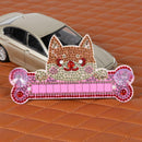 DIY Dog Special Shaped Diamond Painting Luminous Parking Phone Number Plate