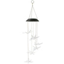 Solar Color Changing Led Light Dragonfly Wind Chimes Home Garden Outdoor De O6T2