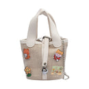 Cartoon Cute Canvas Handbag Drawstring Clutch Totes Shoulder Bag Composite Set