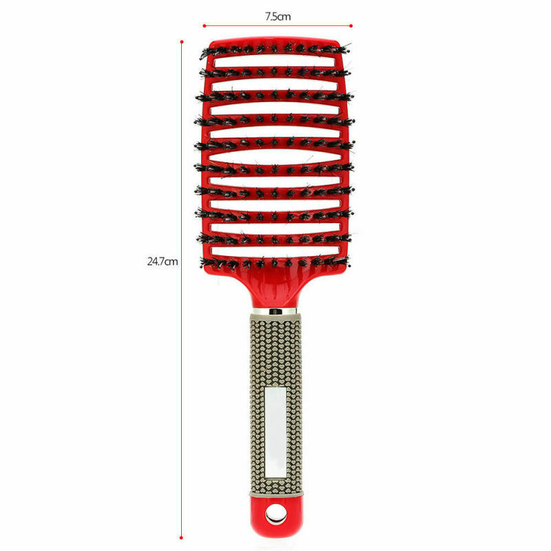 Bristle Large Vented Styling Hair Comb Detangling Thick Hair Massage Bru TRA