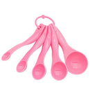 5Pcs/set Plastic Pink Measuring Spoon Baking Coffee Kitchen Tools Accessorie Hn