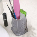 Makeup Brush Pen Holder Cosmetic Storage Case Organizer Carved Pot Desktop