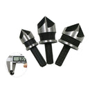 3pcs 5 Flute Countersink Drill Bit Set 90 Degree Chamfering Cutter For Wood