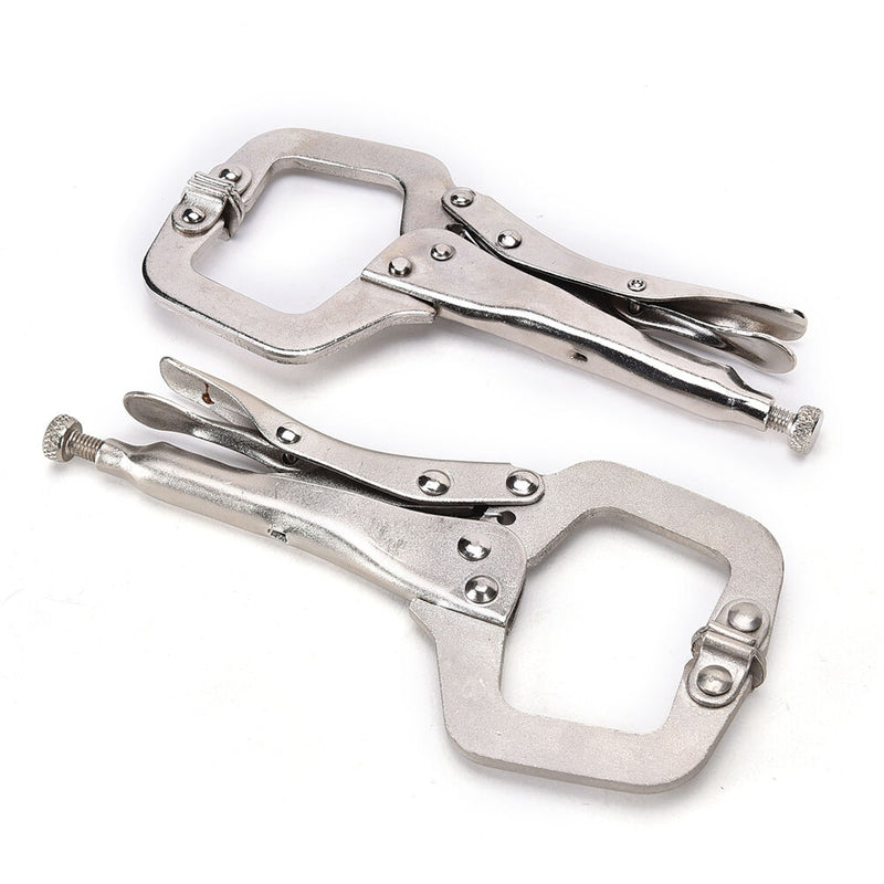 Alloy Steel C Clamp Vise Grip Locking Welding Quick Pliers Wood Tenon Locato Tw