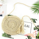 Handmade Women Summer Straw Beach Bag Tote Shoulder Basket Shopping Handbag