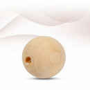 50pcs 20mm Large Wooden Beads Natural Color Round Ball Wood Speacer Beads WD