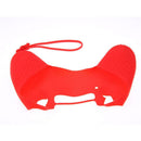 Anti-slip Grip Handle Cover Lanyard 2 Thumbstick Caps for Sony PS4 (Red) A