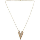 Occident Style Retro Fashion V Shape Alloy Long Chain Charms Necklace Black