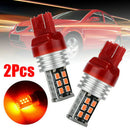 2 X T20 7443 15 RED LED DUAL FILAMENT CAR UTE BRAKE STOP TAIL LIGHT BULB 12V