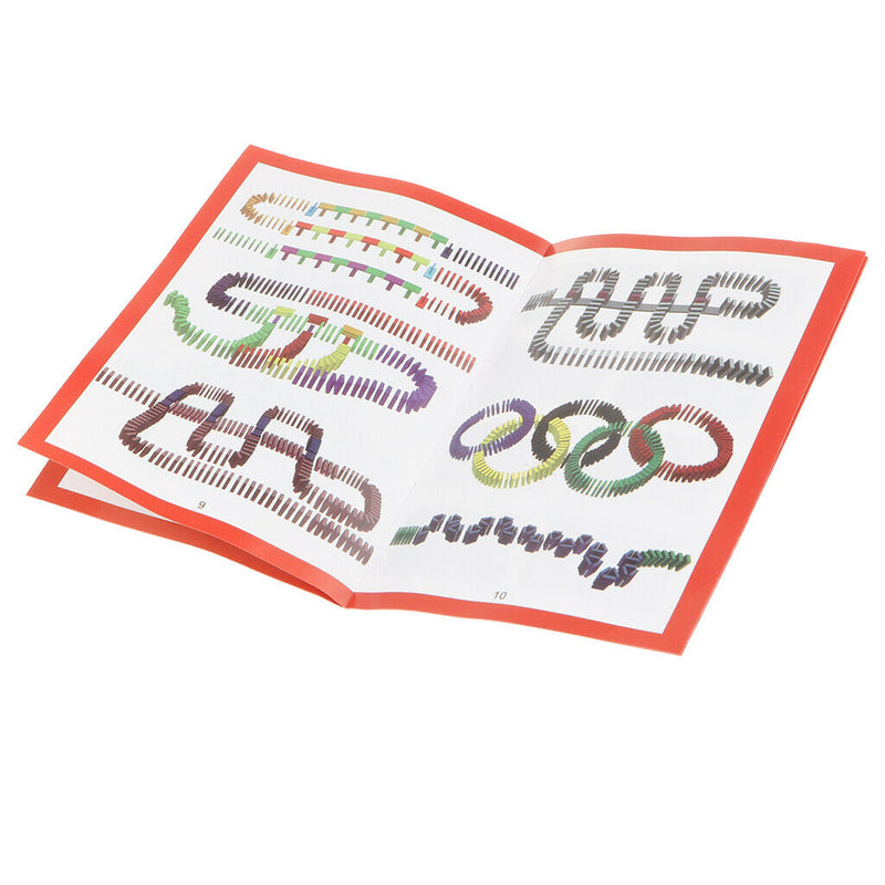 Dominos Instruction Book with 90 Puzzle - Dominoes Blocks Tumbling Game Toys