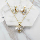 Women Heart Jewelry Set Diamond Jewelry Set Sweater Necklace Earrins