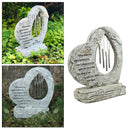 Dog Memorial Stone with Sympathy Poem and Wind Chimes for Garden Yards