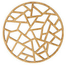 Table Placemat Rustic Bamboo Hollow Round Out Plate Pad Hot Insulation Tea