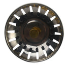 Stainless Steel Kitchen Sink Strainer Waste Plug Food Filter Rubber Plug