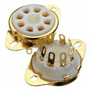 4PC 8 Pin Ceramic Socket Tube Top Vacuum Octal Value For KT88 EL34 6V6 6650 B9Y4