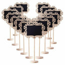 14 PCS Mini Decorative Border Chalkboard Signs with Stand Black Board for W A8V3