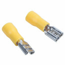 100Pcs 24A Insulated 12-10AWG Female Spade Terminal Crimp Wire Connectors Y W2Y8