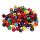 100Pc wooden beads round ball spacer beads kid's DIY for jewelry making 9*10mmOZ