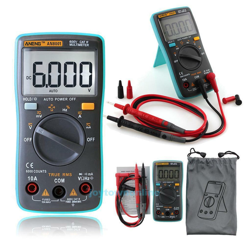 Auto-range Digital Multimeter AC/DC Current Ammeter Voltage Temperature Test