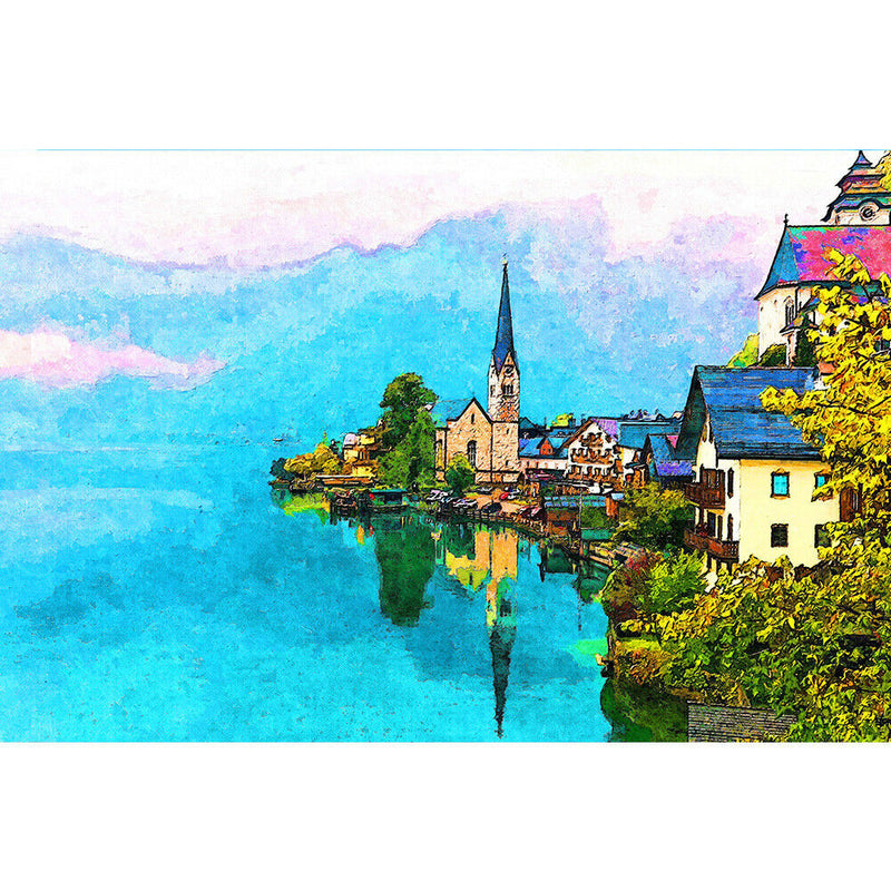 Riverside Town Paper Puzzles 1000pcs Adults Kids Jigsaw Picture DIY Toys
