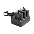 Triple 3-Channel Simultaneously Fast Speed Charger For GoPro Hero 5 Camera