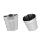 2x Wine Cup Stainless Beer Mug Drinking Coffee Cup for Cold Hot Drinks 175ml