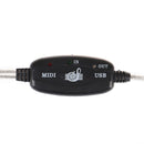USB IN-OUT MIDI Interface Cable Converter to PC Music Keyboard Adapter Cord  Gw