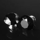 Diamond Shape Crystal Glass 30mm Kitchen Cabinet Door Drawer Knob Cupboard  P4B3