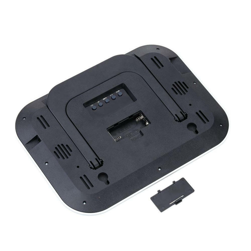 Practical Digital Thermometer Temperature Meter Alarm Clock Calendar WHITE