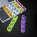 28 Grids Nail Art Storage Box Jewelry Organizer Manicure Tools (Multicolor)