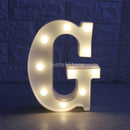 White Large Plastic Marquee Freestanding Alphabet LED Light UP Letters G