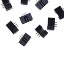 10PCS DC3-6P 2.54mm 2x3 Pin Straight Male Shrouded header IDC SocketXM