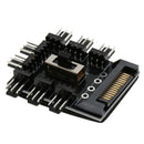 Computer Cooling SATA Fan Controller Fan Hub Governor With 3 Level Switch
