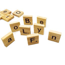 100pcs Wooden Alphabet Scrabble Tiles Black Letters & Numbers Craft Wood