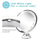 10X Magnifying Lighted Vanity Makeup Mirror With Natural White Led, 360 Deg