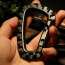 2 x Carabiner Keychain Climbing Mountaineer hook - gear - tool, Black E7T5